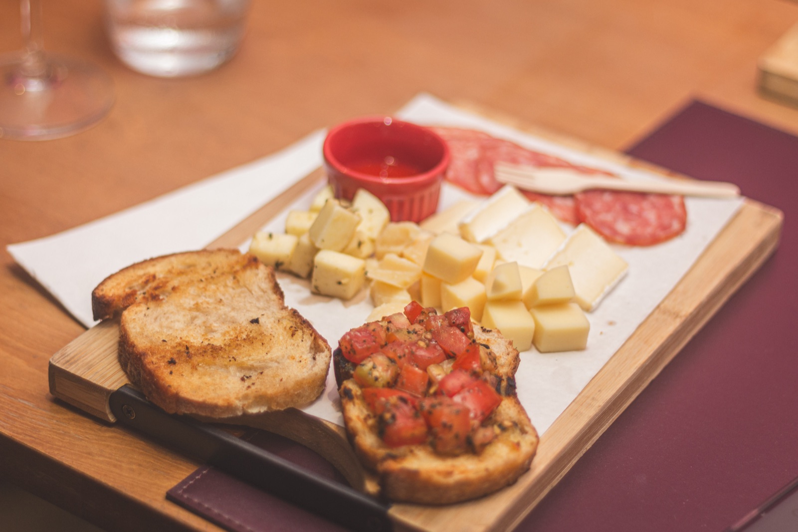 Finger foods servidos no workshop